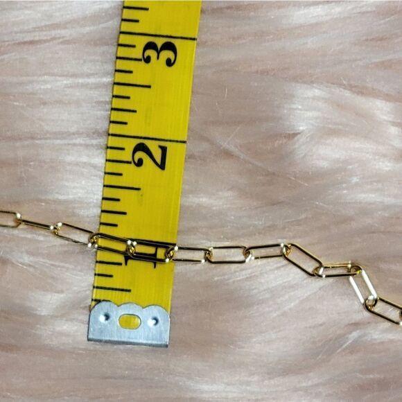 Paperclip Link Chain Anklet - Picture 7 of 9